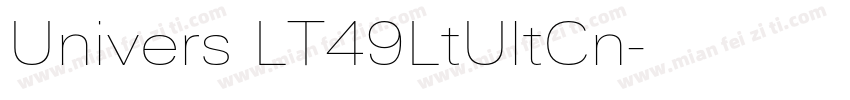 Univers LT49LtUltCn字体转换